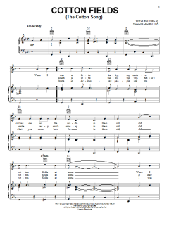 Cotton Fields (The Cotton Song) von Huddie Ledbetter (Download) 