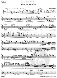 Quatuor a cordes von Maurice Ravel 