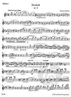 Sextett in B op. 18 von Johannes Brahms (Download) 
