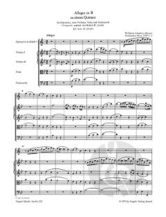 Allegro zu einem Quintett von Wolfgang Amadeus Mozart (Download) 