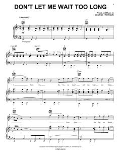 Don't Let Me Wait Too Long von George Harrison (Download) 