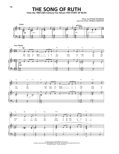 The Song Of Ruth von Paul Francis Webster (Download) 