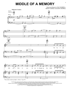 Middle Of A Memory von Cole Swindell (Download) 