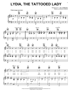 Lydia The Tattooed Lady von Harold Arlen (Download) 