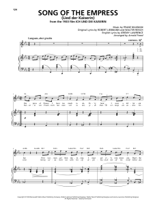 Song Of The Empress (Lied der Kaiserin) von Franz Waxman (Download) 