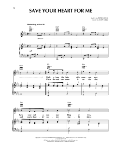 Save Your Heart For Me von Gary Geld (Download) 