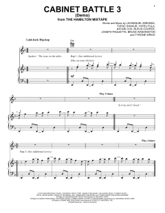 Cabinet Battle 3 (Demo) von Lin-Manuel Miranda (Download) 