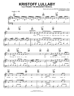 Kristoff Lullaby von Robert Lopez (Download) 