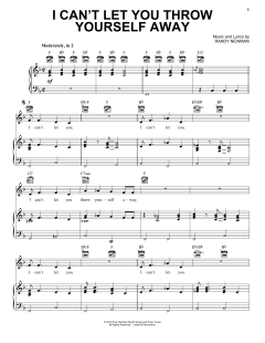 I Can't Let You Throw Yourself Away von Randy Newman (Download) 