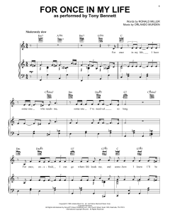 For Once In My Life von Tony Bennett (Download) 