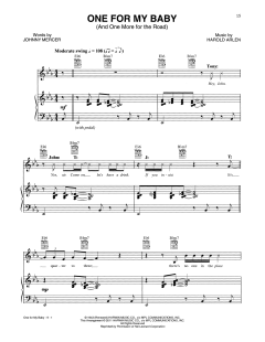 One For My Baby (And One More For The Road) von Harold Arlen (Download) 