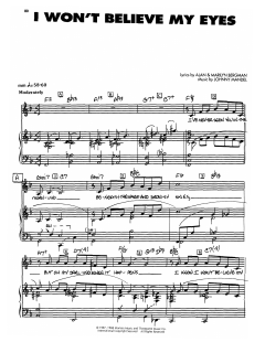 I Won't Believe My Eyes von Johnny Mandel (Download) 