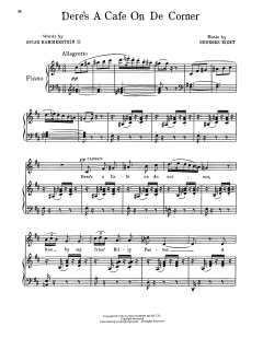 Dere's A Cafe On De Corner von Oscar Hammerstein II (Download) 