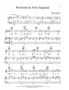 Weekend In New England von Barry Manilow (Download) 