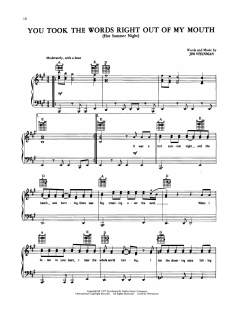 You Took The Words Right Out Of My Mouth von Meat Loaf (Download) 