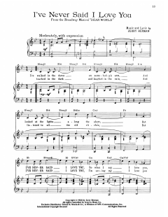I've Never Said I Love You (Download) 