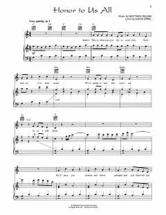 Honor To Us All von David Zippel (Download) 