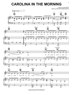 Carolina In The Morning von Walter Donaldson (Download) 
