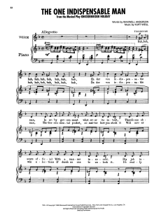 The One Indispensable Man von Kurt Weill (Download) 