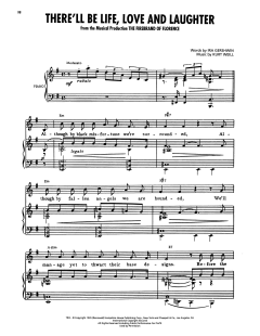 There'll Be Life, Love And Laughter von Kurt Weill (Download) 
