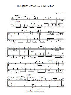 Hungarian Dance No. 5 in F Minor von Johannes Brahms (Download) 