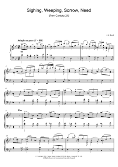Sighing, Weeping, Sorrow, Need von Johann Sebastian Bach (Download) 