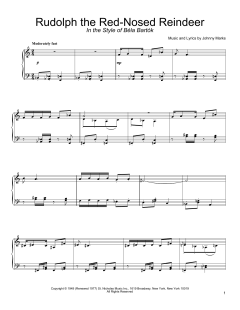Rudolph The Red-Nosed Reindeer (in the style of Bela Bartok) von Johnny Marks (Download) 