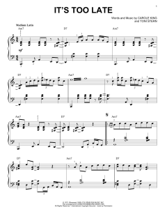 It's Too Late [Jazz version] von Carole King (Download) 