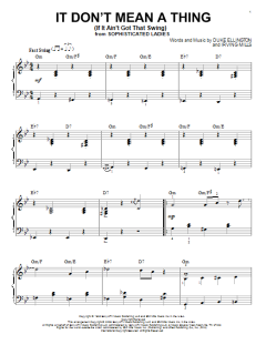 It Don't Mean A Thing (If It Ain't Got That Swing) von Duke Ellington (Download) 