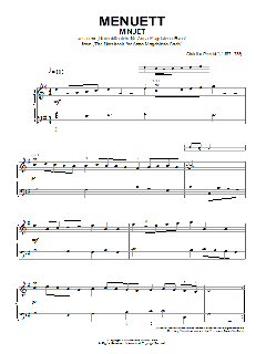 Minuet from Notebook For Anna Magdalena von Christian Petzold (Download) 
