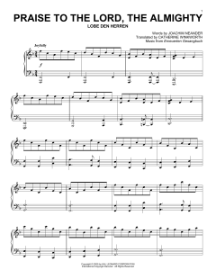 Praise To The Lord, The Almighty von Joachim Neander (Download) 