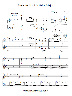 Sonatina No. 4 In B-Flat Major von Wolfgang Amadeus Mozart (Download) 