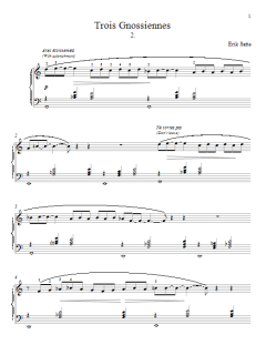 Gnossienne No. 2 von Erik Satie (Download) 