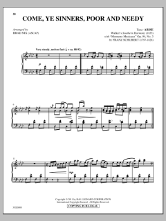 Come, Ye Sinners (Poor And Needy) (with "Moments Musicaux") von Franz Schubert (Download) 