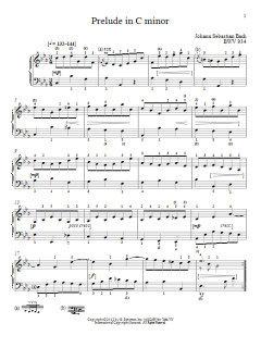 Prelude In C Minor, BMV 934 von Johann Sebastian Bach (Download) 