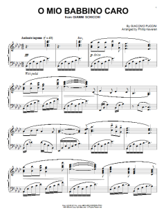 O Mio Babbino Caro von Giacomo Puccini (Download) 