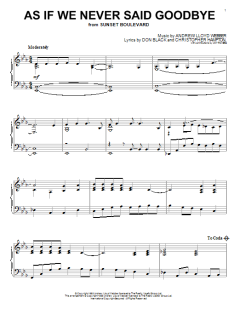 As If We Never Said Goodbye von Andrew Lloyd Webber (Download) 