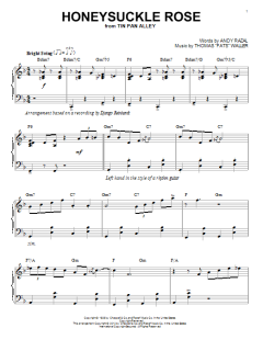 Honeysuckle Rose von Django Reinhardt (Download) 