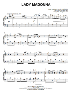 Lady Madonna [Classical version] von The Beatles (Download) 