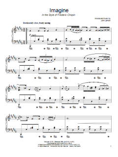 Imagine (in the style of Frederic Chopin) von John Lennon (Download) 