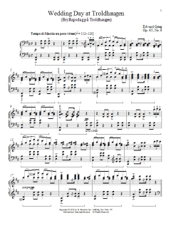 Wedding Day At Troldhaugen von Edvard Grieg (Download) 