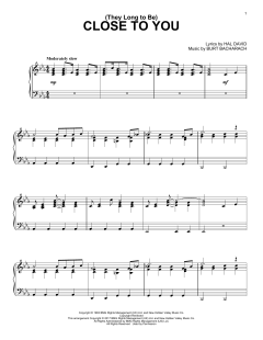 (They Long To Be) Close To You von Hal David (Download) 