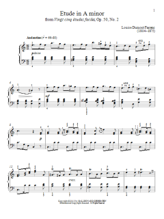 Etude In A Minor von Louise Dumont Farrenc (Download) 