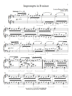 Impromptu In B Minor von Louise Dumont Farrenc (Download) 