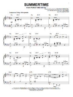 Summertime [Jazz version] von Ira Gershwin (Download) 