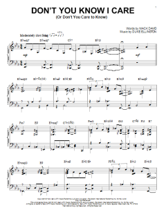 Don't You Know I Care (Or Don't You Care To Know) von Duke Ellington (Download) 
