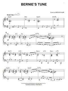 Bernie's Tune von Mike Stoller (Download) 