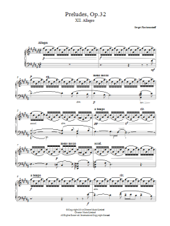 Preludes Op.32, No.12 Allegro von Sergei Rachmaninov (Download) 
