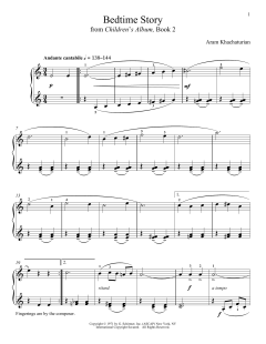 Bedtime Story von Aram Khachaturian (Download) 