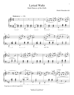 Lyrical Waltz von Dmitri Shostakovich (Download) 